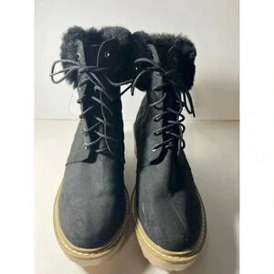 Black Fur-Lined Women's Boots